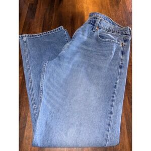 Levis 513 Slim Straight Jeans Mens 38x32 Medium Wash Blue Denim Pants